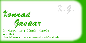 konrad gaspar business card